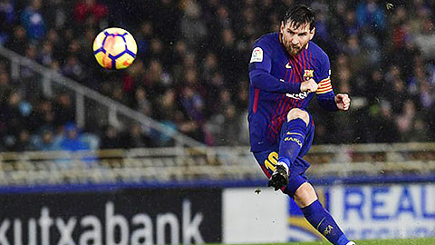 Messi đá phạt ghi bàn kiểu "lá vàng rơi" mãn nhãn - Bongdaplus.vn