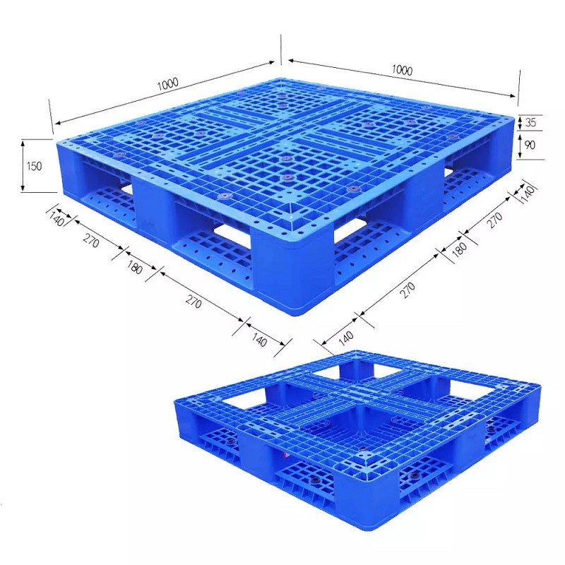 Pallet nhựa kích thước 1000 x 1000 x 150 mm