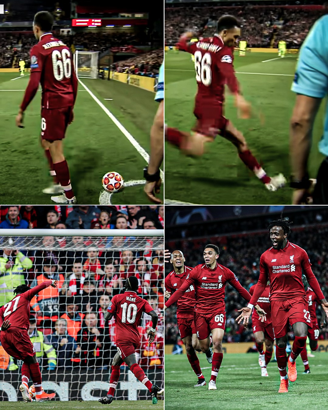 Bàn thắng phạt góc nhanh của Liverpool